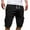 Summer01Black, variant on Cargo Shorts for Men, Mens Big Tall Casual Elastic Waisted Solid Color Waterproof Cropped Cargo Shorts with Multi Pockets Summer