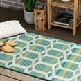 thumbnail image 4 of Mohawk Home Clemente Geo Outdoor Area Rug, Teal, 2' 6" x 6', 4 of 9
