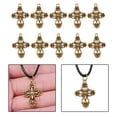 thumbnail image 6 of 10 Charms Crucifix Shaped Faith Material Handcrafted Pendants Charm for Body Chains, Bracelets, Anklet, Earrings, Jewelry ing , Gold, 6 of 10