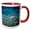 Red/White, variant on 3drose, White Tip Reef Shark, Sipadan Island, Barracuda Point, Malaysia, 15oz Mug