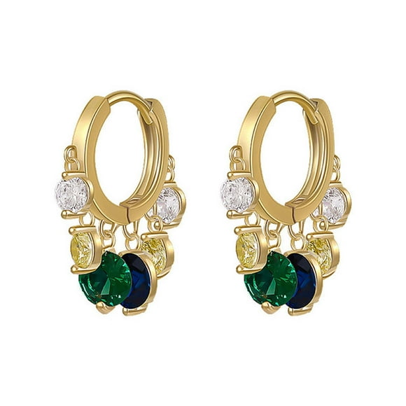 TopLLC Earrings Design Colorful Earrings Temperament Beautiful Ear Buckles Colorful earrings