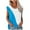 Blue, variant on DailyTrove Women's Two-Tone Contrast Short Sleeve Tank - V-Neck Casual Top, Minimalist for Layering & Daily