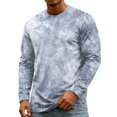 thumbnail image 5 of Mens Casual Long Sleeve T Shirt Crewneck Pullover Tops for MenVintage Distressed Graphic Tee Loose Fit Sweatshirt Active Wear, 5 of 6