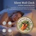 thumbnail image 4 of Hanukkah Menorah Blue White Round Wall Clock Silent Jewish Festival of Lights Home Decor, 4 of 5