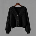 thumbnail image 2 of LIaqionyy Cardigan Sweaters for Women Fashion V Neck Long Sleeve Cable Knit Sweater Button down Spring Outwear, 2 of 5