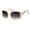 Peach Smoke, variant on Squared Rectangular Butterfly Designer Fashion Plastic Sunglasses Brown Clear Brown