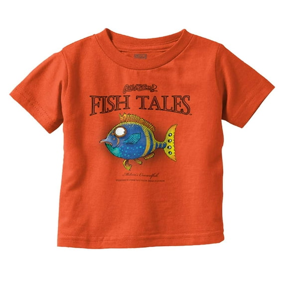 Gill McFinn Coward fish Funny Fishing Toddler Boy Girl T Shirt Infant Toddler Brisco Brands 12M