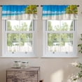 thumbnail image 2 of LALILO Kitchen Curtain Valance Paradise Beach Coast Mexico Rod Pocket Window Curtain 52"x 18" Set of 2, 2 of 5