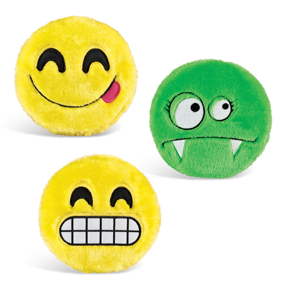 Collections Etc 3-Pack Emoji Squeaky 