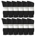 thumbnail image 2 of Yacht & Smith 12 Pairs Mens Classic Crew Socks With Full Cushion Cotton Blend, King Size 13-16, by SOCKS'NBULK (Black), 2 of 6