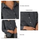 thumbnail image 5 of Blusa de mujer con cuello vuelto y bolsillos con un solo pecho, manga larga, abrigo para mujer, camisa para citas, negro S, 5 of 5