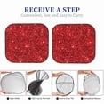 thumbnail image 5 of Kdxio Red Glitter Print 2-Piece Sun Shade Front Windshield - Foldable Car Front Window Sunshades For Most Sedans Suv Truck, 5 of 6