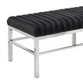 thumbnail image 3 of Home Gear Dover 18" Modern Velvet Bench with High-Quality Craftsmanship in Black, 3 of 3