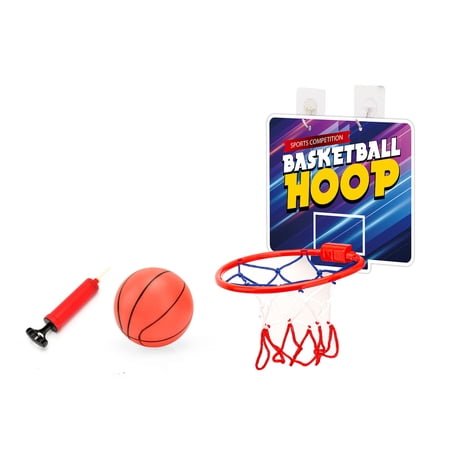 YIFAEUX 1 Set Basketball Hoop Kit with Ball Pump Adjustable Punch-Free Easy Installation Three-Piece Set Goal Practice Casual Game Children Indoor Outdoor Basketball Sports Toy Birthday Gift