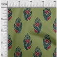 thumbnail image 1 of oneOone Cotton Poplin Fabric Leaves & Floral Block Decor Fabric Printed BTY 42 Inch Wide, 1 of 4