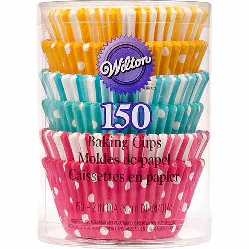 Wilton Dots and Stripes Cupcake Liners, 150-Count