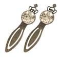 thumbnail image 2 of Tree Elegant Vintage Copper Crown-Shaped Bookmarks Set of 2, Stainless Steel Book Accessories for Reading Enthusiasts, 2 of 5