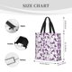 thumbnail image 3 of Fotbe Violets Flowers Bolsa Tote con Estampado para Mujer, Bolsos con Cremallera, Bolsa de Hombro Casual de Gran Capacidad con Bolsillos Internos, 3 of 7