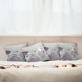 thumbnail image 3 of Ambesonne Abstract Throw Pillow Cover 4 Pack, Colorful Squares Dots, 18", Purple White Grey, 3 of 6