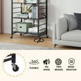 thumbnail image 5 of TBKLEY 4-Tier Folding Metal Shelving Unit, Heavy-Duty Storage Rack, Black, 5 of 9