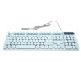 thumbnail image 1 of Gaming Keyboard 104 Keys, Vintage Typewriter Keyboard with Punk Round Keycaps Wired Multimedia Keyboards with Backlit for PC Laptop, 1 of 7