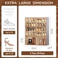 thumbnail image 3 of VIPBOX 5 Tiers 20 Pairs Portable Plastic Shoe Organizer with Clear Magnetic Doors for Entryway Storage, 3 of 11
