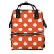thumbnail image 1 of Easygdp Orange And White Polka Dot1 para Bolsa de Bebé de Gran Capacidad con Múltiples Bolsillos, Bolsa de Pañales para Padres, Bolsa de Viaje Organizada y Elegante, 1 of 6