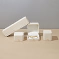 thumbnail image 6 of Oirlv Cream Leather Ring Box for Proposal, Wedding Ring Box, Gift Box Ring with Velvet Interior, 6 of 9