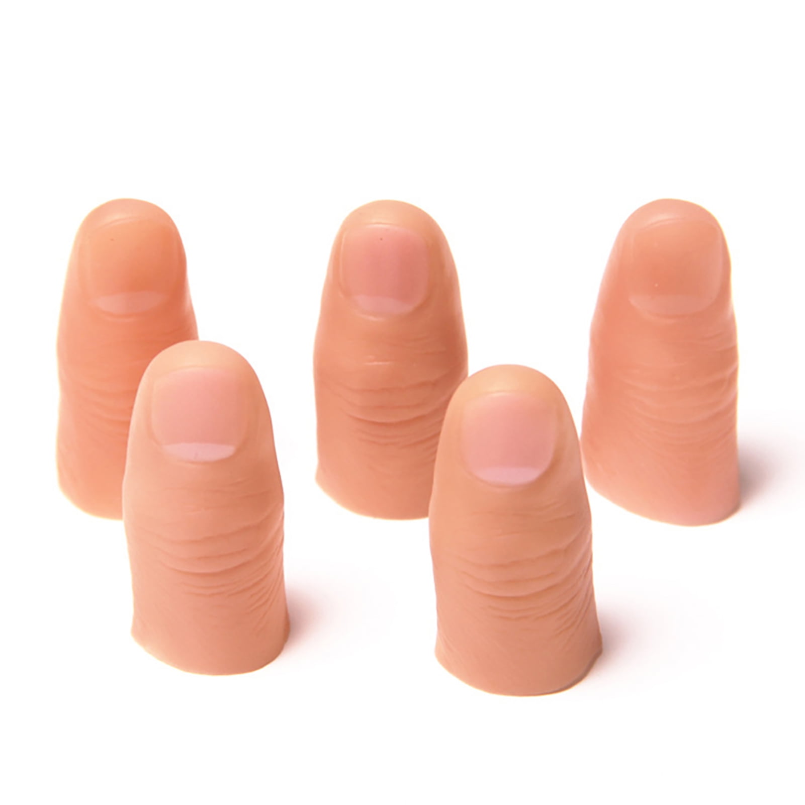 5pcs Finger Magic Trick Fake Thumb Tip Close Up Stage Show Prop Prank Funny Toys 