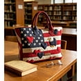 thumbnail image 3 of Tong USA 250th Anniversary Quilted Tote Patriotic Shoulder Handbag For Daily Use, 3 of 5