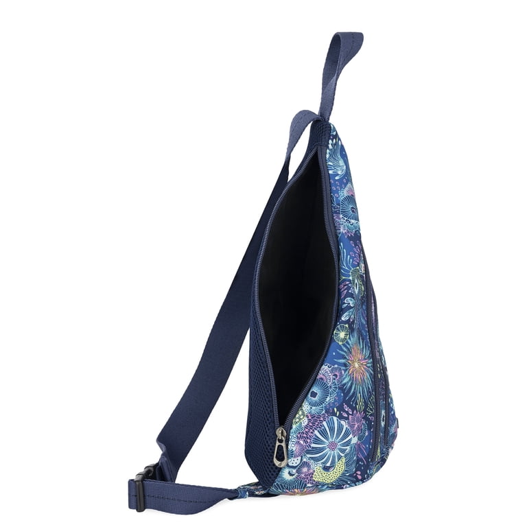 Sakroots Blue Floral Sling Backpack Sakroots On The Go Sling Backpack – ShopCGX main image 2