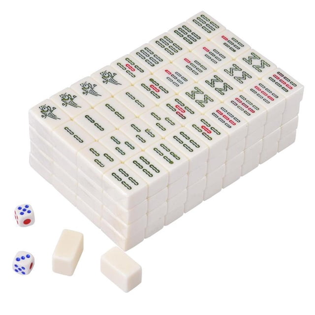 Dominó chino Juego de juegos tradicionales chinos tradicionales para viajes de Mahjong de 30 mm, accesorios de entretenimiento para interiores