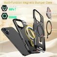 thumbnail image 2 of KOMI for iPhone 16 Pro MagSafe Case with Adjustable Metal Camera Lens Cover Stand with 1 Screen Protectors,[Military-Grade Protection] Rugged Heavy Duty Magnetic Case for iPhone 16 Pro 6.3" Black, 2 of 5