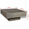 thumbnail image 4 of vidaXL Coffee Table Brown Square Solid Mango Wood, 4 of 14