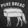 thumbnail image 2 of Womens Pure Bread T Shirt Funny Horse Loaf Joke Tee for Ladies Womens Graphic Tees, 2 of 9