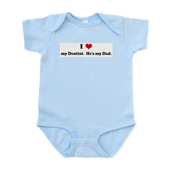 CafePress - I Love My Dentist. He's My D Infant Bodysuit - Baby Light Bodysuit, Size Newborn - 24 Months