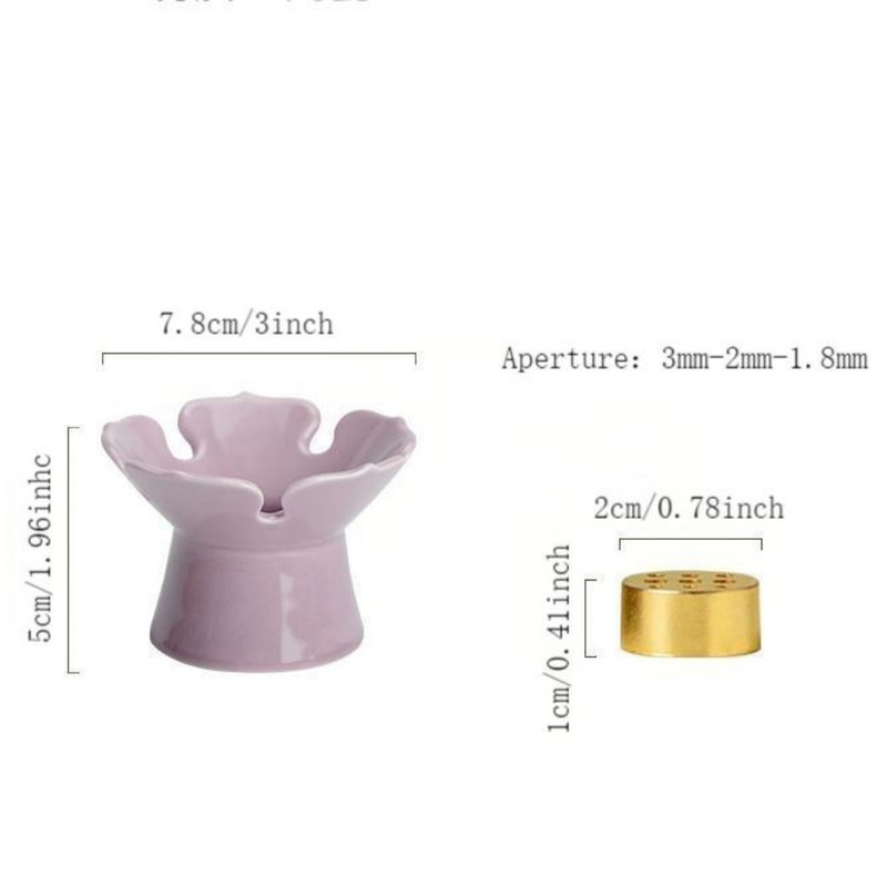Warmself Incense Holder Modern Minimalist Circular Incense Stick Burner for Cones or Sticks for Yoga & Meditation, Enhance Atmosphere,Ceramic Ash Catcher Purple-2