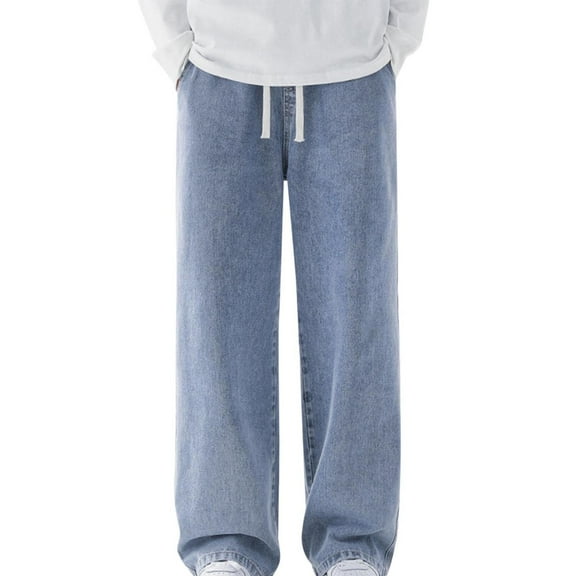 Mens Pants Under $10 Baggy Jeans Men Hip Hop Joggers Loose Fit Streetwear Biker Cargo Denim Pants 2025 Summer Spring Trend Trousers