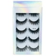 thumbnail image 1 of 5 pares de maquillaje de pestañas postizas largas suaves hechas a mano naturales de moda, 1 of 2