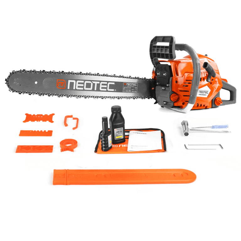 Neotec 68CC 2-Cycle Gas Powered Chainsaw, 22 inch Handheld Petrol