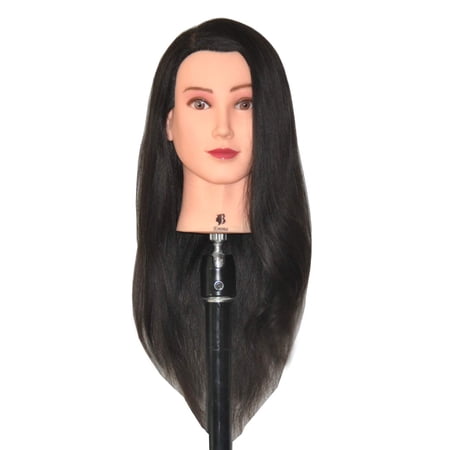 100% Human Hair Cosmetology Mannequin Manikin Training Head with Human Hair - Emma