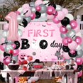 thumbnail image 4 of Halloween 1st Birthday Decorations for Girls - First Boo Day Balloon Garland Arch Kit Backdrop, 3D Black Bat Wall Stickers for Halloween First Birthday Party Supplies, 4 of 6