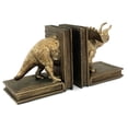 thumbnail image 4 of Sujetalibros Bellaa Dinosaur Triceratops, estilo vintage, dorado, 4 of 7