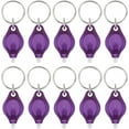 thumbnail image 1 of Paquete de 10 mini llaveros LED con luz ultravioleta, linterna, llavero, luces, pasaporte, ID, verificador, color morado Jormftte LKX-1005, 1 of 7
