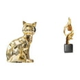 thumbnail image 1 of Escultura Abstracta De Gato, Figura Decorativa De Resina, Adorno Artístico Para Chimenea, Casa, Oficina, Mesa De Café, Decoración De Recuerdo., 1 of 8