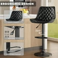 Waleaf Swivel Counter Height Bar Stools Set of 2,Adjustable PU Leather