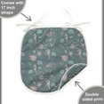 thumbnail image 4 of Marine Dining Chair Pad, Underwater Creatures with Seahorse Anemone Seashell Starfish Coral Reef, Water Resistant Pillow with Straps for Kitchen Seats, 2 Pieces Set, Grey Teal Warm Taupe, by Ambesonne, 4 of 5