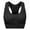 Black, variant on Women Front Cross Side Buckle Lace Bras Seamless No Steel Ring Sports Workout Gym Activewear with Removable Bra