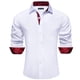 thumbnail image 2 of Camisa de vestir Barry.Wang White para hombre de manga larga de negocios, 2 of 5