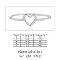 thumbnail image 3 of Bague pour Femmes Mode Mignonne Creux Coeur Cuivre Bijoux Bague Simple Band, 3 of 8